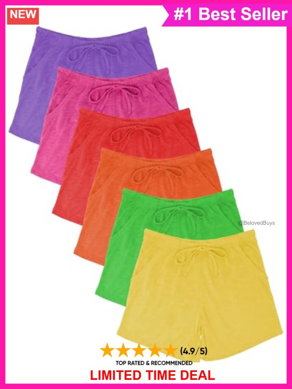 Semi Sheer Drawstring Lounge Shorts with Pockets
